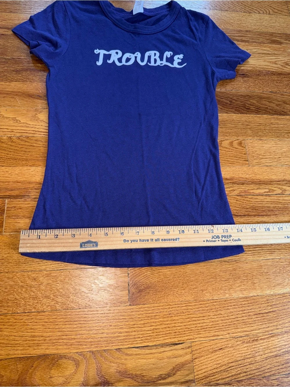 Hollister Vintage Womens Shirt Trouble Petite Medium Baby Tee Y2K Jersey Shore